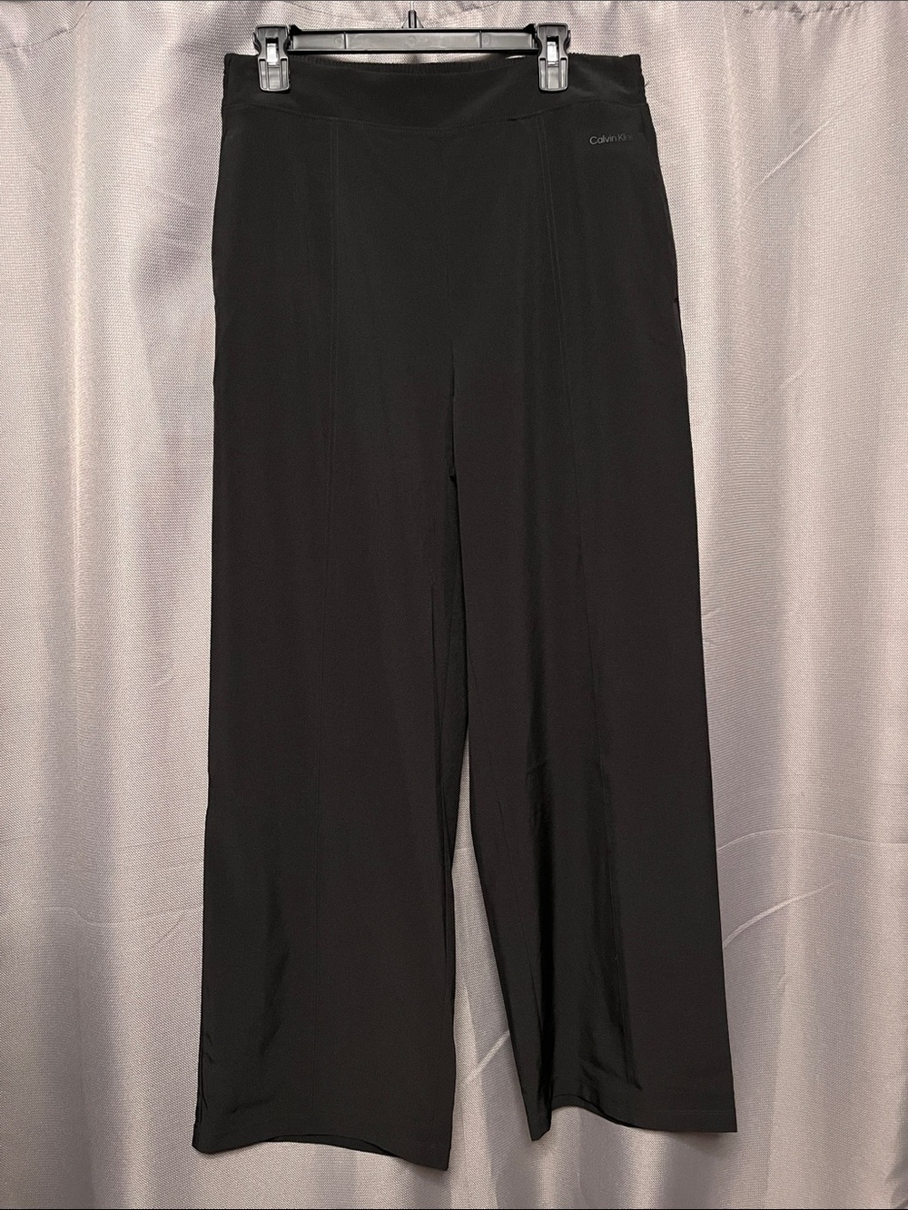 Calvin Klein Women's Black Wide-Leg Pull-On Pants